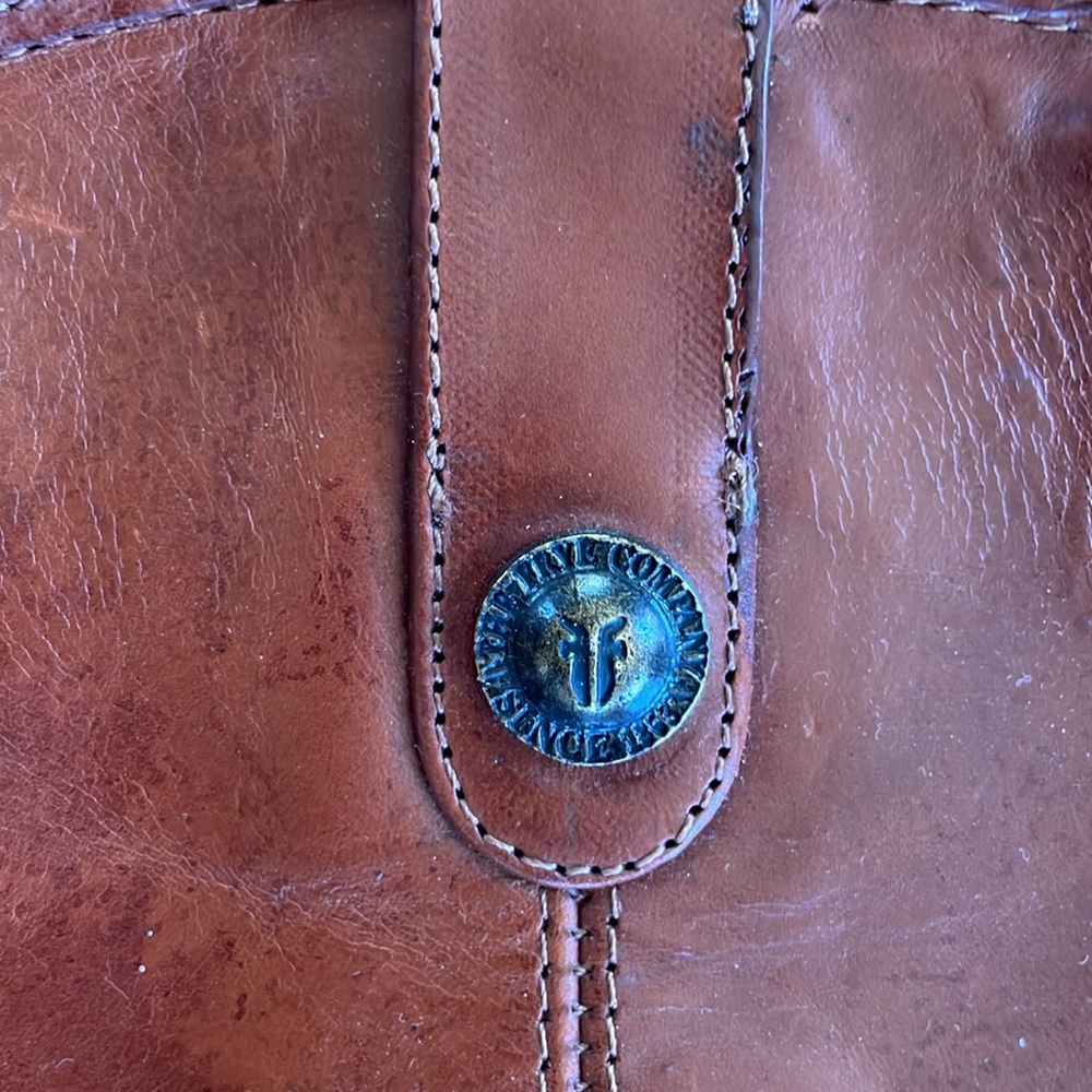 Frye Melissa Button Riding Cognac Leather Pull-On Boots - Picture 8 of 8